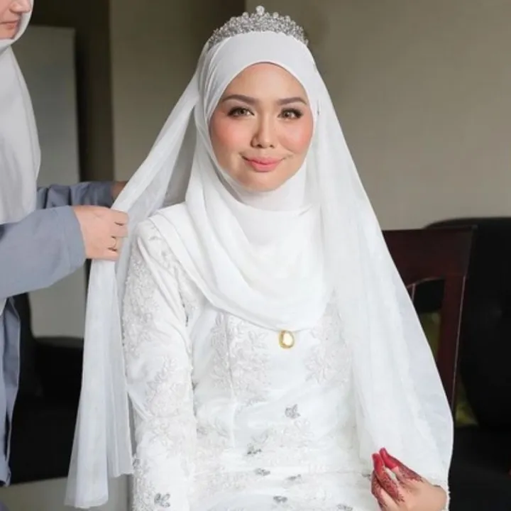 ☸ Ready Stock Shawl Putih Plain Off White Chiffon Off White Shawl Putih ...