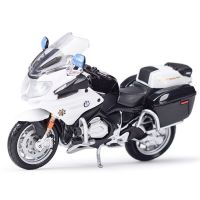 รถตำรวจถูกโยนตายแบบของเล่นแบบจำลองรถมอเตอร์ไซค์ของสะสม Misto 1:18 BMW R1200 RT California