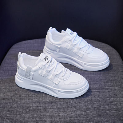 Platform Sneakers Women Shoes Female Leather Walking Sneakers Loafers White Flat Slip on Vulcanize Casual Shoes