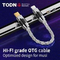 AA Todn 8-Core Sterling Silver Audio  Type-C To Lightning To 3.5 Mm To 2.5Mm To 4.4Mm For Headphones OTG Carbon Fiber Shell