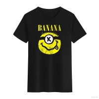 sadas▲2022 Summer Anime Banana Minions Design T-Shirt For Men Women Black White Tees Round Neck Uni T Shirt Tops Unisxห แฟชั่นแขนสั้นผ้าฝ้าย