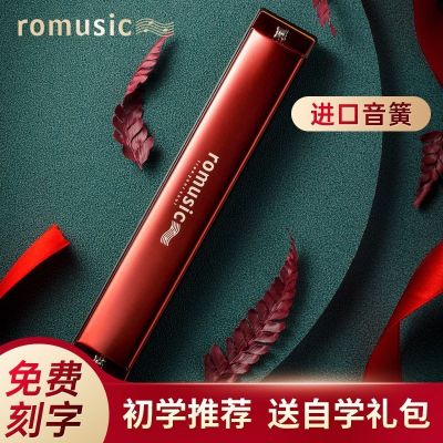 Romusic authentic children beginners self-study 24 hole tremolo harmonica instrument introductory students professional adults