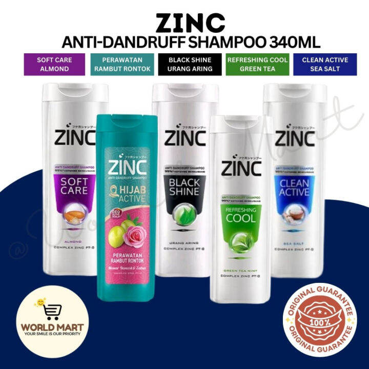 Zinc Shampoo Anti Ketombe Soft Care Black Shine Hijab Active