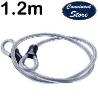 ✅【1.2m &amp; 6mm】Braided Steel Coated Security Cable Luggage Lock Safety Cable Wire Double Loop