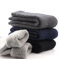 3 Pairs Men Socks Winter Durable Canada 30 Degrees Below Zero Resist Cold Wool Socks Men Thicken Pile Casual Fashion Calcetines