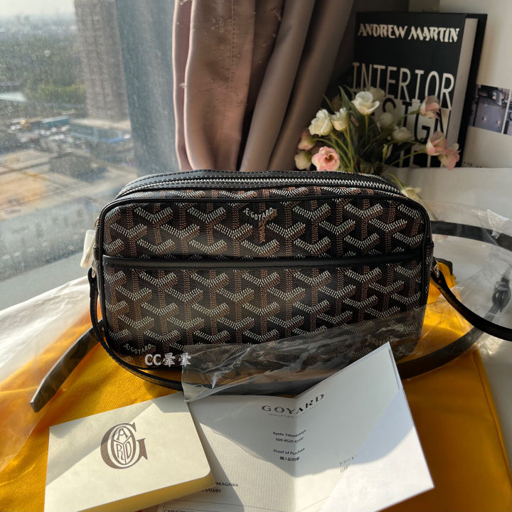 Spot Goyard classic Y camera bag Crossbody bag for men and women with black  and brown fashion