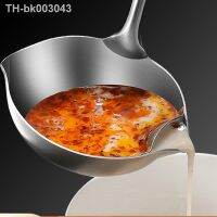 ☜∏ Kitchen household 304 stainless steel greaseproof spoon creative multi-purpose heat insulation wooden handle hot pot soup spoon