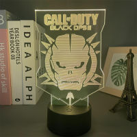 COD Game LOGO 3D Lamps Call Of Duty Led RGB Night Lights Birthday Cool Gifts For Friends Bed Room Table Colorful Mark Decoration