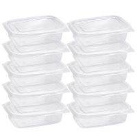 40pcs/Pack Disposable Transparent Plastic Boxes With Cover Portable Fruits Case One-Off Takeout Food Containers For Home Picnic