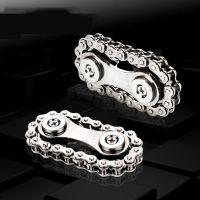 Bike Chain Spinner Fidget Toys For Adults Metal Fingertip Gyroscope Anti Stress Anxiety Desk Toy Sprockets Flywheel Chain Spiner