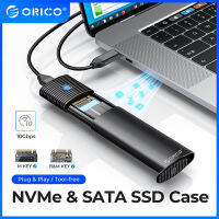 อลูมิเนียม M.2 NVME SSD Enclosure Adapter, ORICO USB 3.1/3.2 Gen 2(10Gbps) ไปยัง NVMe PCI-E M-Key Solid State Drive อะแดปเตอร์ภายนอกรองรับ UASP Trim