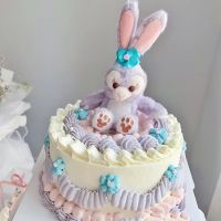 Stellalou กระต่าย เค้กวันเกิด ท็อปเปอร์กระต่าย เด็ก ตกแต่งงานเลี้ยงวันเกิด