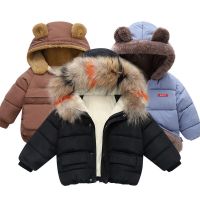 Fashion Christmas Outerwear Winter boys and Girls Fur Down Clothing 90% Childrens Down Jacket Newborn coat