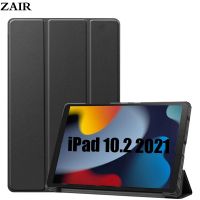 【A PRETTY】 Funda Ipad 10.2 2021 Case PU Leather Tri-Fold Ebook Case For iPad 9 10.2 Case Tablets Sleeve iPad 9th Generation Stand Cover