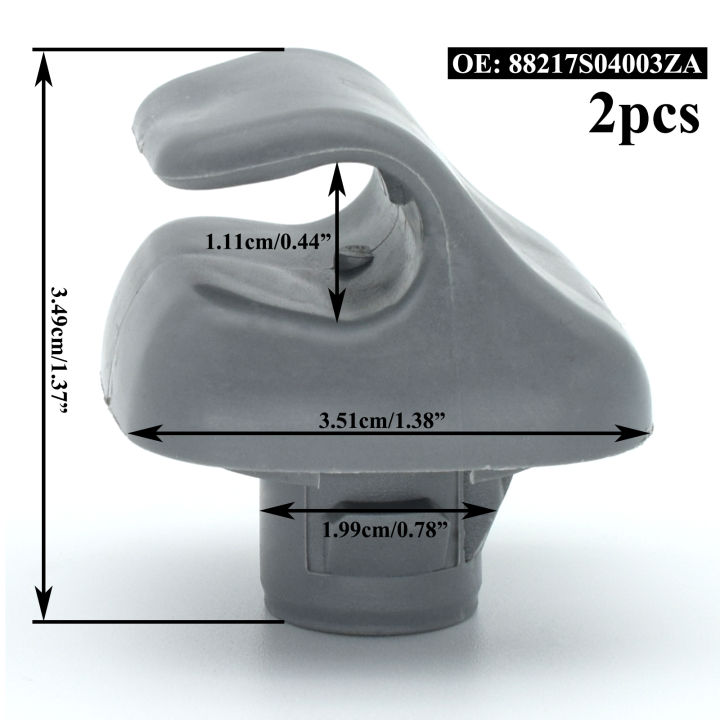 2x-สำหรับฮอนด้าซีวิคศรีโอดิสซี-cr-v-accord-องค์ประกอบ-ridgeline-สีเทาบังแดดตะขอสีเทาผู้ถือยึดคลิป88217s04003za-แขวน