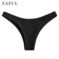 ZAFUL High Cut Swim Bottom ผู้หญิงเซ็กซี่สีทึบ กางเกงขาสั้นชุดว่ายน้ํา 2022 แฟชั่นฤดูร้อนชายหาด One Piece ชุดว่ายน้ําบิกินี่กางเกง