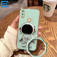 FlyGoods เคสยึดนักบินอวกาศสำหรับ VIVO Y91 Y93 Y95 Y91i Y27 Y31 Y53S Y33S Y33 Y35 Y36 Y51 Y52 Y55S หรูหราเคลือบ6D รูกล้องเคสโทรศัพท์นิ่ม