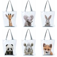 New Animal ID Photo Printed Handbag Shoulder Bag Womens Large Tote Ladies Casual Leisure Shopping Hand Bag Outdoor Daily Packs