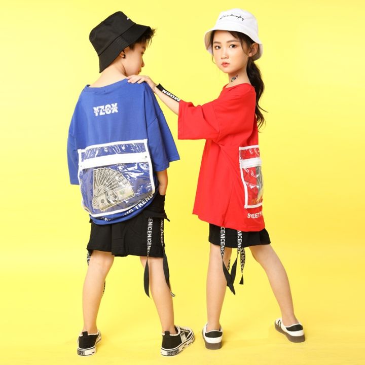 cod-childrens-hip-hop-summer-tide-boys-handsome-short-sleeved-suit-primary-school-students-dance-costumes