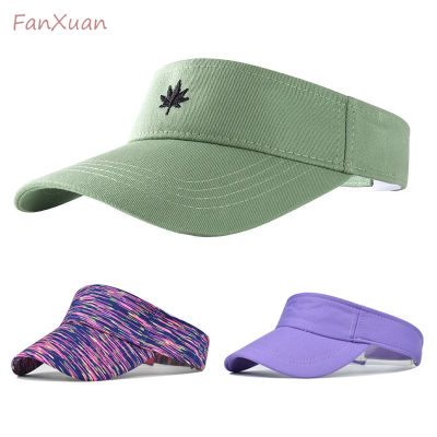 [hot]Summer Hats for Women Sun Visor Cotton Adjustable Embroidery Womens Summer Cap Top Empty Sport Golf Running Tennis Caps