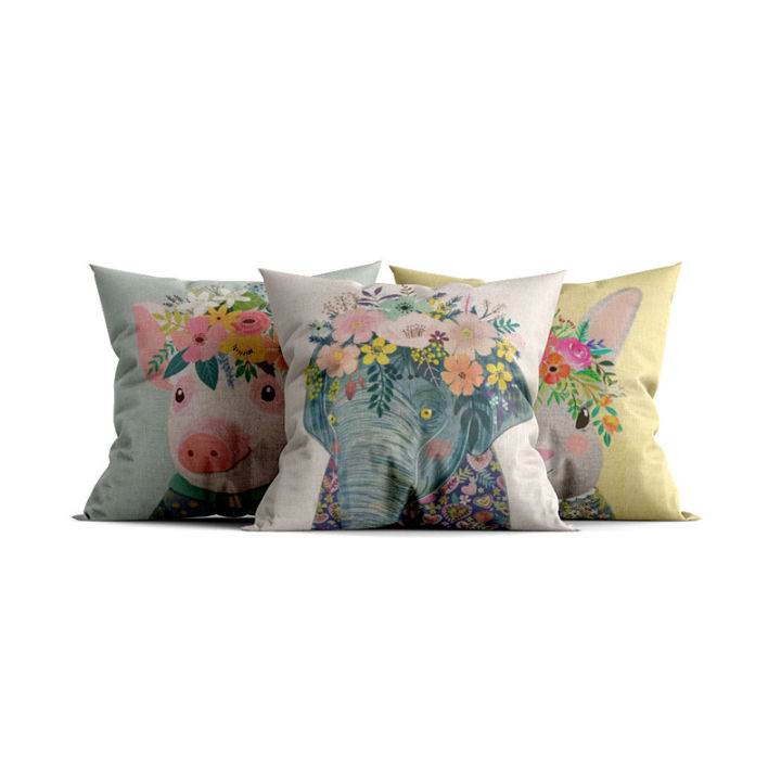 europe-lovely-cute-post-modern-abstract-animal-flower-cushion-cover-40-45-50-kussen-hoes-relleno-cojin-sofa-pillow-case-ornament
