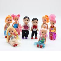 1pc 3.5inch Popular fashion dolls Toys for Girl Dolls 10cm cute small Kelly Boy Son dolls for barbies dolls toys gift