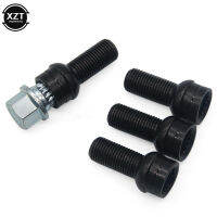 8D0601139F M14*1.5mm Anti-theft Steel Wheels Screw Bolt Key Lock Lug Nut Set ForVW/Golf forJetta/Beetle/Passat/Audi Black Nails  Screws Fasteners