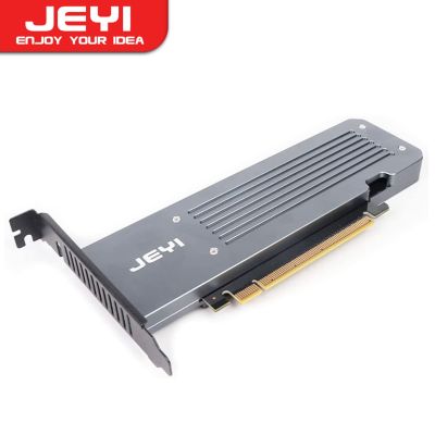 JEYI 4 SSD M.2 X16การ์ดขยาย X4 PCIe 4.0พร้อมฮีทซิงค์รองรับ4 NVMe M.2 2280ได้ถึง256Gbps รองรับการโจมตีแบบ Bifurcation