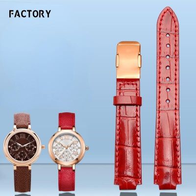 ㍿№ สายนาฬิกาหนังแท้สำหรับ Casio Sheen Series She-3034 อินเทอร์เฟซนูนสายนาฬิกา Solid Steel Womens Watch Chain