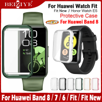 【ซื้อ 1 แถม 1 】เคสกันรอยหน้าปัดนาฬิกา for Huawei band 8 band 7 band 6 เคส Watch Fit/Huawei Watch Fit New All-around Ultra-Thin Screen Protector Cover Full Coverage Plated All-Around Huawei Honor Watch ES