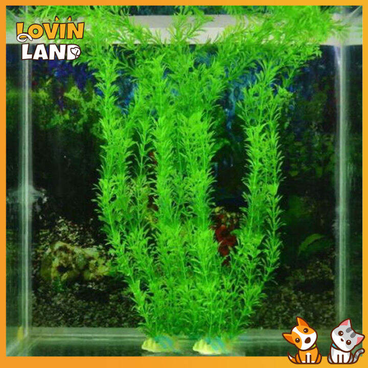 Lovinland Underwater Artificial Aquatic Grass Ornaments Green Water Grass For Aquarium Fish Tank