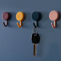 10PC Multi-purpose Wall Hook Door Keys Cloth Coat Hook Bathroom Towel Robe Hanger Hook Adhesive Kitchen Plastic Rack Shelf Bag