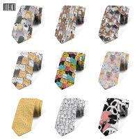 3D Mini Animal Cartoon Tie For Men 8cm Wide Polyester Slim Fit Women Cute Neckties Shirts Suit Accessories Casual Party Wedding