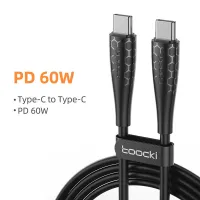 สาย USB C To USB Toocki 240W สาย5A PD สายชาร์จที่ชาร์จความเร็วสูงดาต้าสำหรับ Xiaomi Samsung Huawei Macbook iPad ตัวแปลงสายเคเบิ้ล USB ชนิด C