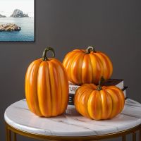 ☈✖❃ Artificial Pumpkins Simulation Pumpkin Halloween Thanksgiving Decoration Realistic Craft Vegetable Halloween Prop DIY Craft