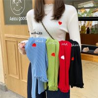 ✌ Embroidery Turtleneck Ruched Sweater Elastic 2023 Fashion Knitted Pullovers