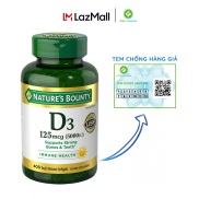 Viên uống bổ sung Vitamin D3 125 mcg, Nature s Bounty 400 Viên