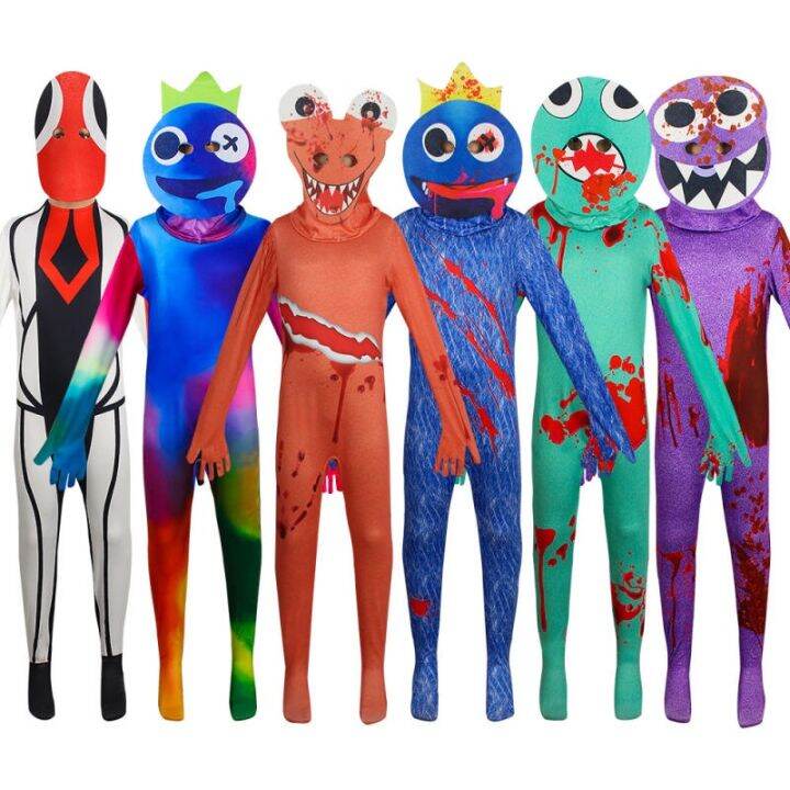 Halloween Costumes Rainbow Friends Red Guy Anime Game Jumpsuits