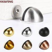 KK&amp;FING Stainless Steel Magnetic Door Touch Punch-free Door Stopper Magnetic Suction Rubber Semi-circle Anti-collision Door Stop