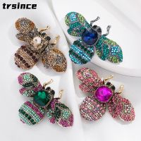 hot【DT】 New Brooch Coat Accessories Metal with Rhinestones Insect Pins Beetles Badges Jewelry