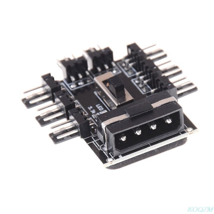 1ถึง8ทาง-splitter-เครื่องทำความเย็นพัดลมฮับ3pin-12v-เต้าเสียบไฟ-pcb-อะแดปเตอร์2ระดับตัวควบคุมความเร็วคอมพิวเตอร์ส่วนบุคคล-ide-molex