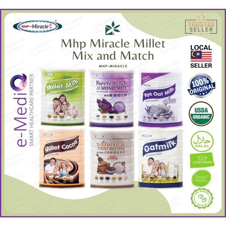 MHP Miracle Organic Halal Vegetable Oat Milk/ Millet / Rye Oat / Cocoa