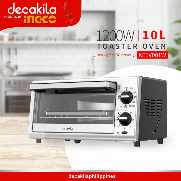 Decakila by INGCO KEEV001W Electric Bread Oven Toaster 1200W with