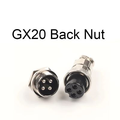 1Set GX20 2/3/4/5/6/7/8/9/10/12/14/15 Pin 20mm Male Female Circular Nut Type Wire Panel Aviation Connector Socket Plug