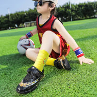 ZHENZU size 29-39 Boys Girls Soccer Shoes TF Students Trainers Cleats Training Football Boots Kids Sport Sneakers