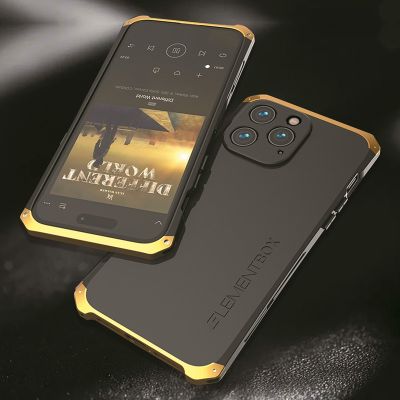 Shockproof Armor Aluminum Metal Case Compatible For iPhone 14 13 Pro MAX Color Bumper Matte Plastic Back Cover Camera Protective Phone Cover For iphone 14 Plus