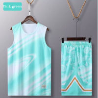 Kids Adult Basketball Jersey Training Sports Tracksuits Clothes Men Basketball Uniform Set Student Sleeveless Tops+Shorts Suit