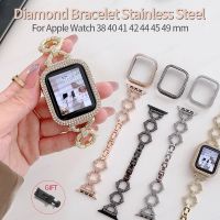 ✣◈ Diamond Bracelet for Apple Watch Bands 40mm 44 41 45 38 40 42 49mm Stainless Steel Watch Strap for IWatch Band Series 7 8 6 5 4