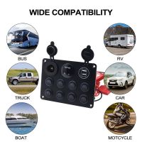 ✻◎ 5 Gang 8 Gang Button Rocker Toggle Switch Panel Usb Control For Car Truck Marine Boat RV ATV UTV Camper Caravan Circuit Breaker