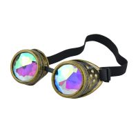 Hointage Steampunk Goggles แว่นตาคอสเพลย์ Punk Gothic สไตล์รถจักรยานยนต์แว่นตาขี่แว่นตา L9BC